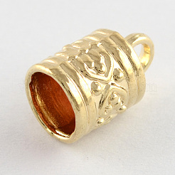 Tibetan Style Alloy Cord Ends&nbsp;TIBE-090-G-NR