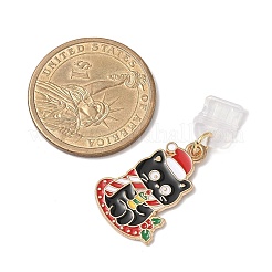 Christmas Theme Alloy Enamel Charm Mobile Straps&nbsp;HJEW-JM03452