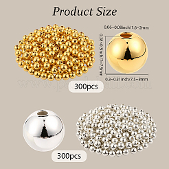 600Pcs 2 Colors CCB Plastic Beads&nbsp;CCB-PA0001-04D
