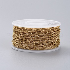 Ion Plating(IP) Handmade 304 Stainless Steel Curb Chains&nbsp;STAS-P200-36G