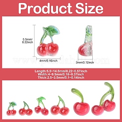 120Pcs 6 Styles Resin Cherry Cabochons&nbsp;MRMJ-CJ0001-33