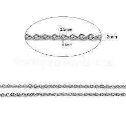 Tarnish Resistant 304 Stainless Steel Cable Chains&nbsp;CHS-H001-2mm-15P