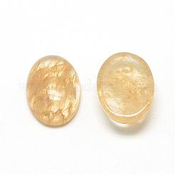 Coffee Watermelon Stone Glass Cabochons&nbsp;G-R415-14x10-39