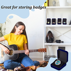 12Pcs Flocking Plastic Badge Storage Boxes&nbsp;CON-FG0001-25