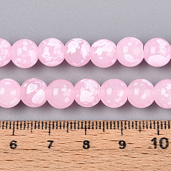 Baking Paint Glass Beads Strands&nbsp;DGLA-N015-8mm-02