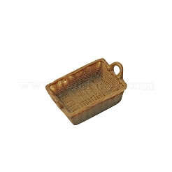 Mini Resin Imitation Rattan Woven Storage Baskets&nbsp;BOTT-PW0002-142B