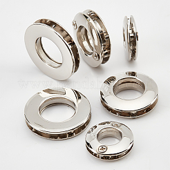 18Pcs 3 Style Alloy Grommet Eyelet Findings&nbsp;FIND-WR0006-18P