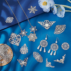 130Pcs 13 Styles Iron Filigree Joiners Links&nbsp;DIY-PH0023-85