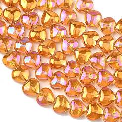 Electroplated Transparent Glass Beads Strand&nbsp;EGLA-A045-01-AB01