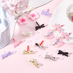 24Pcs 6 Colors Alloy Stud Earrings Findings&nbsp;FIND-SC0016-80