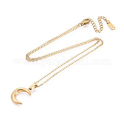 304 Stainless Steel Pendant Necklaces&nbsp;NJEW-T018-41G