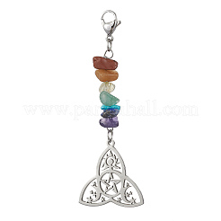 Chakra Natural Gemstone Chips Pendant Decorations&nbsp;HJEW-JM01271