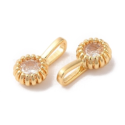 Brass with Glass Charms&nbsp;KK-G465-51G-01