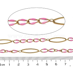 304 Stainless Steel Enamel Link Chains&nbsp;CHS-U003-01G-17