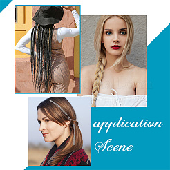 6Pcs 6 Styles Stainless Steel Punk Tassel Hair Clips Hair Extension Chain Clasps&nbsp;MRMJ-NB0001-18