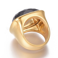 Ion Plating(IP) 304 Stainless Steel Finger Rings&nbsp;RJEW-E162-11G