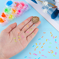 10Pcs 10 Colors Musical Notes PET Sequins Nail Care Decoration Accessories&nbsp;MRMJ-OC0003-98