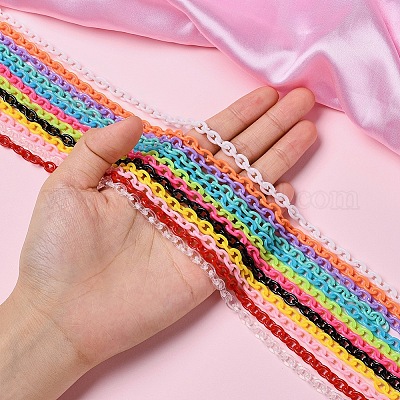 Handmade Opaque Acrylic Cable Chains&nbsp;MACR-CJ0001-07-1