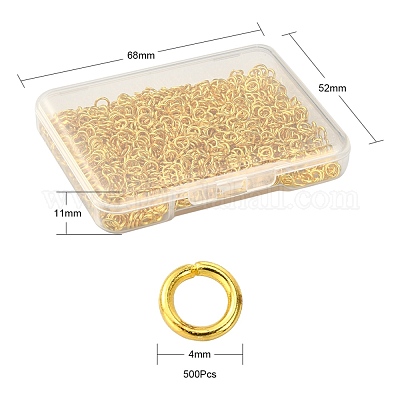 Brass Open Jump Rings&nbsp;KK-YW0001-38-1