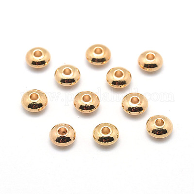 Rondelle Brass Beads&nbsp;KK-L112A-01G-1