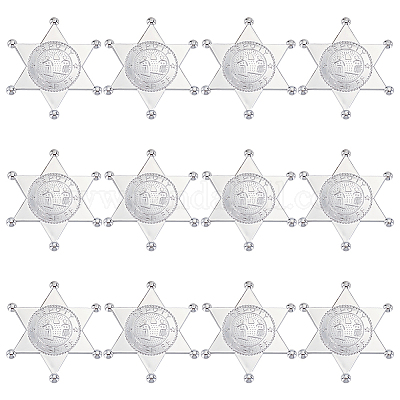 12Pcs Hexagram Plastic Cabochons&nbsp;AJEW-MA0001-18S-1
