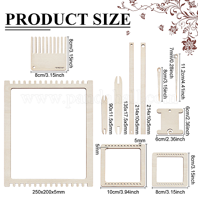 Wood Knitting Loom Kit&nbsp;TOOL-WH0155-76A-1