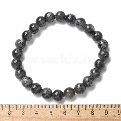 Natural Larvikite Bead Stretch Bracelets&nbsp;BJEW-K212-B-046-1