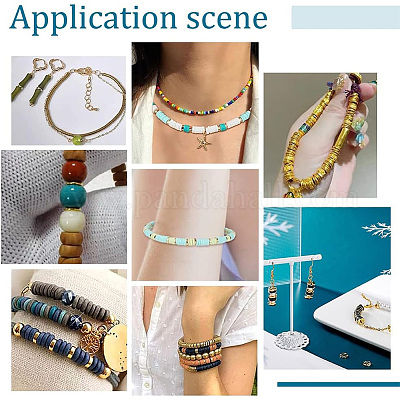 PH PandaHall 50PCS 14k Gold Plated Spacer Beads, 8mm Flat Round Metal Beads  Brass Wavy Disc Beads Jewelry Loose Beads for DIY Bracelet Necklace