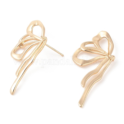 Brass Stud Earring Findings&nbsp;KK-N256-04G-1