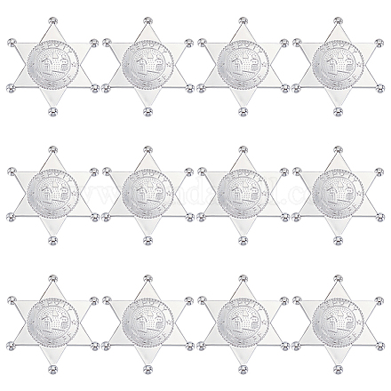 12Pcs Hexagram Plastic Cabochons AJEW-MA0001-18S-1
