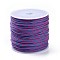 Macrame Cotton Cord, Braided Rope, with Plastic Reel, for Wall Hanging, Crafts, Gift Wrapping, Dark Orchid, 1.2mm, about 54.68 Yards(50m)/Roll