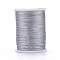 Polyester Metallic Thread, Light Grey, 1mm, about 7 yards/roll