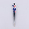 Plastic Ball-Point Pen, Beadable Pen, for DIY Personalized Pen, Independence Day, Flag, 145mm