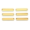 Brass Links, Round Corner, Rectangle, Golden, 36x7x1mm, Hole: 1mm, 20pcs/Box