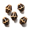 Vintage Style Glazed Ceramic Porcelain Beads, Faceted Bicone, Coconut Brown, 11.5x10mm, Hole: 2mm
