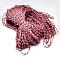 7 Inner Cores Polyester & Spandex Cord Ropes, with Patterns, for Rope Bracelets & Shoe Lace Cord Making, Pearl Pink, 4mm, about 109.36 yards(100m)/bundle, 420~500g/bundle