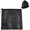 2Pcs Polyester Drawstring Filter Bags, Square, Black, 47x46x0.2cm