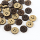 4-Hole Flat Round Coconut Buttons&nbsp;X-BUTT-R035-009-1