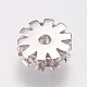 Brass Micro Pave Cubic Zirconia Beads&nbsp;KK-I614-058P-1