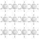 12Pcs Hexagram Plastic Cabochons&nbsp;AJEW-MA0001-18S-1