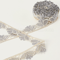 6Yards Polyester Wavy Lace Trim Ribbon&nbsp;SRIB-GF0001-45B