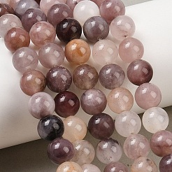 Natural Violet Strawberry Quartz Beads Strands&nbsp;G-P530-B02-03