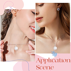 1Pc Natural Pearl Flat Round Pendants&nbsp;STER-BBC0009-63