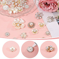 48Pcs 12 Styles Alloy Glass Rhinestone Cabochons&nbsp;FIND-CA0011-02