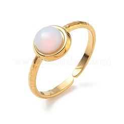304 Stainless Steel & Resin Cuff Open Rings Sets for Women&nbsp;RJEW-F209-02G