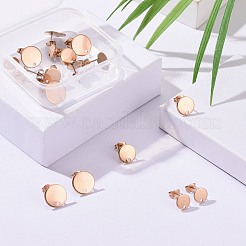 18Pcs 3 Size PVD Vacuum Plating 304 Stainless Steel Stud Earring Findings&nbsp;STAS-ZZ0001-06RG