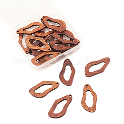 20Pcs Walnut Wood Hollow out Pendants&nbsp;WOOD-CJ0001-22