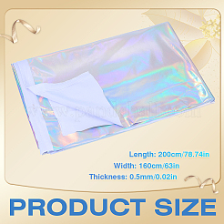 Polyester Iridescent Holographic Fabric Fabric&nbsp;DIY-WH0622-772C