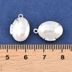 Oval Brass Locket Pendants&nbsp;KK-K414-12E-S
