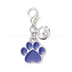 Paw Print Alloy Enamel Pendant Decorations&nbsp;HJEW-JM03803